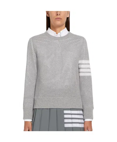 THOM BROWNE 4-BAR STRIPE MESH JUMPER