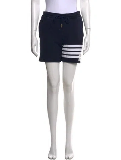 Pre-owned Thom Browne 4 Bar Stripe Mini Shorts In Blue
