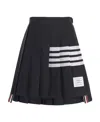 Thom Browne 4-bar Stripe Pleated Skirt In Black