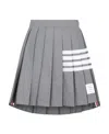 Thom Browne 4-bar Stripe Pleated Skirt In Gray
