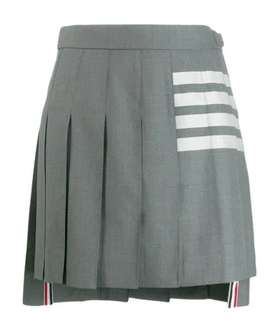 Thom Browne 4-bar Pleated Miniskirt In Multicolor