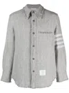 Thom Browne 4-bar Stripe Shirt In Grey