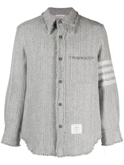Thom Browne 4-bar Stripe Shirt In Grey