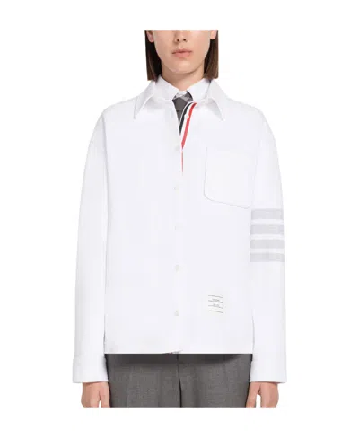 Thom Browne 4-bar Stripe Shirt In White