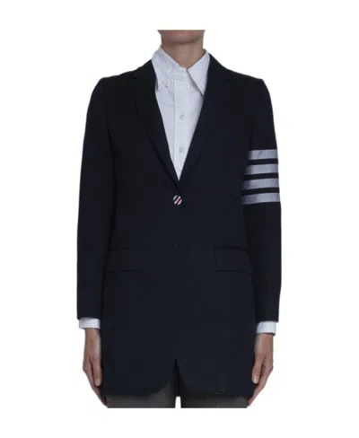 Thom Browne 4-bar Stripe Single-breasted Blazer In Black
