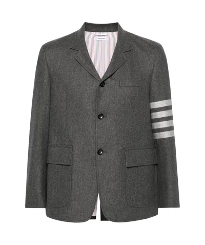 Thom Browne 4-bar Stripe Single-breasted Blazer In Black