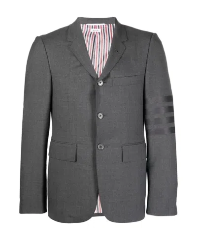 Thom Browne 4 Bar Stripe Single-breasted Wool Blazer In Black