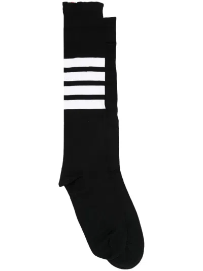 Thom Browne 4-bar Stripe Socks In Black