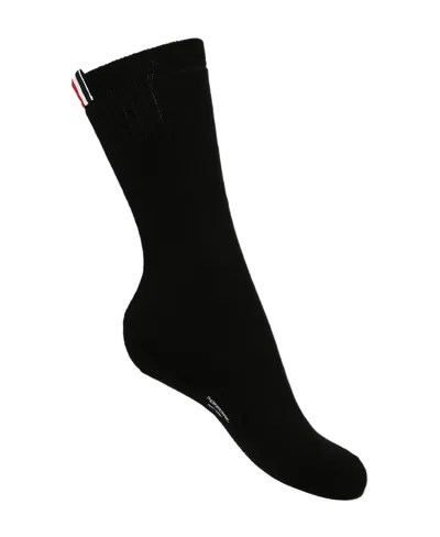 Thom Browne 4-bar Stripe Socks In Black