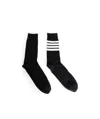 Thom Browne Athletic Mid Calf Socks In Black
