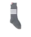 Thom Browne 4-bar Stripe Socks In Gray