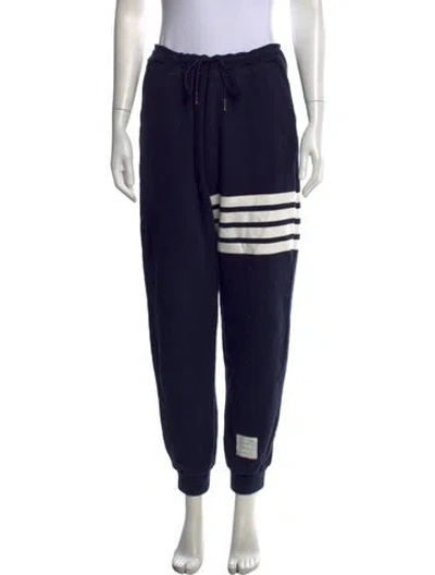 Pre-owned Thom Browne 4 Bar Stripe Straight Leg Pants In Blue
