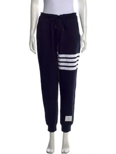 Pre-owned Thom Browne 4 Bar Stripe Straight Leg Pants In Blue