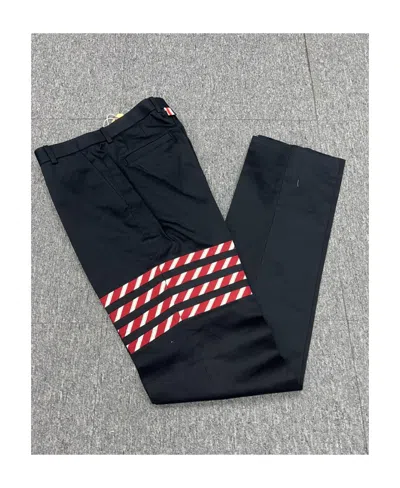 Thom Browne 4 Bar Stripe Straight-leg Trousers In Black
