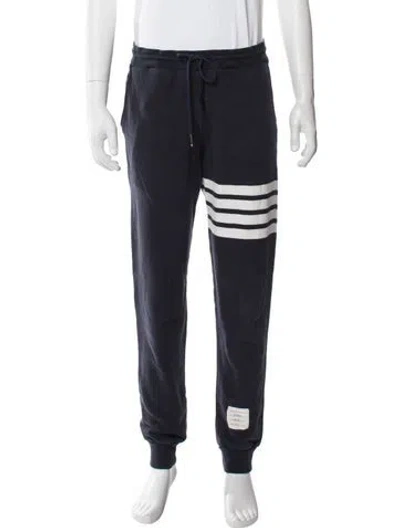 Pre-owned Thom Browne 4 Bar Stripe Striped Lounge Bottoms In Blue