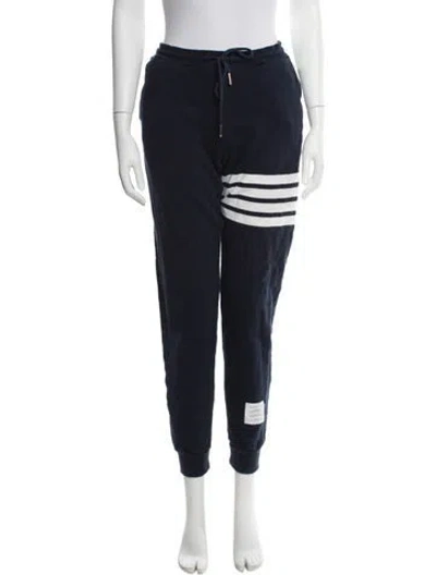 Pre-owned Thom Browne 4 Bar Stripe Striped Sweatpants In Blue
