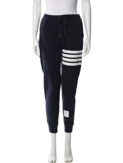 Pre-owned Thom Browne 4 Bar Stripe Striped Sweatpants In Blue