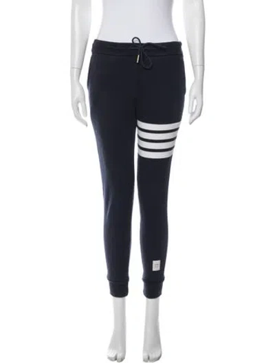 Pre-owned Thom Browne 4 Bar Stripe Striped Sweatpants In Blue