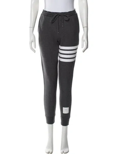 Pre-owned Thom Browne 4 Bar Stripe Striped Sweatpants In Gray