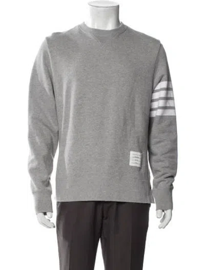 Pre-owned Thom Browne 4 Bar Stripe Striped Sweatshirt In Gray