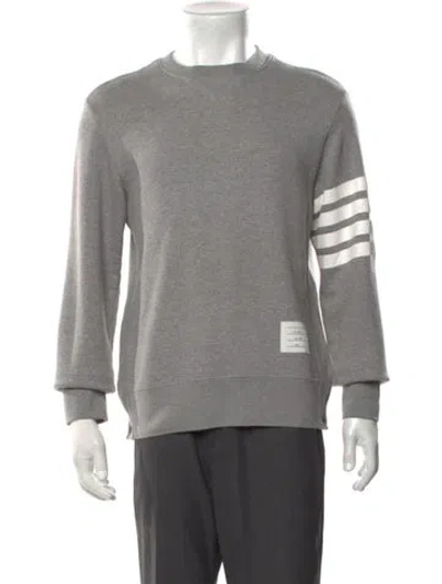 Pre-owned Thom Browne 4 Bar Stripe Striped Sweatshirt In Grey