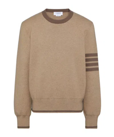 THOM BROWNE THOM BROWNE 4-BAR STRIPE DETAILED KNITTED JUMPER
