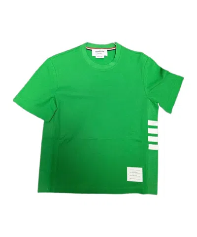 Thom Browne 4-bar Stripe T-shirt In Green
