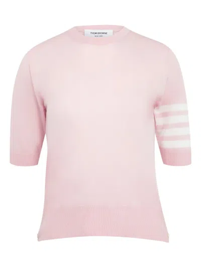Thom Browne 4-bar Stripe T-shirt In Pink