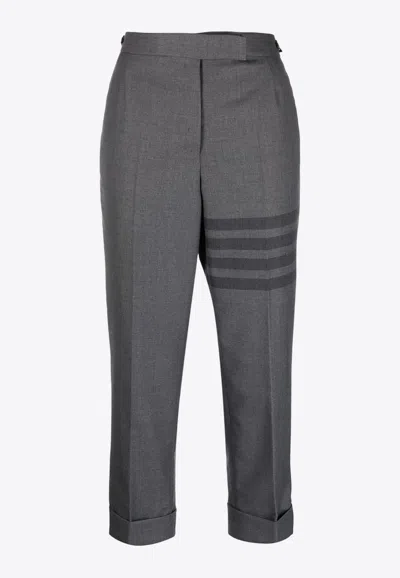 THOM BROWNE 4-BAR STRIPE TAILORED CROPPED PANTS