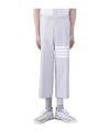 Thom Browne 4-bar Stripe Tailored Trousers In White