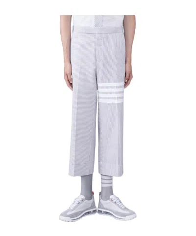 Thom Browne 4-bar Stripe Tailored Trousers In White
