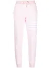 Thom Browne 4-bar Stripe Tapered Joggers In Pink
