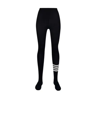 THOM BROWNE THOM BROWNE 4 BAR STRIPED RIBBED TIGHTS