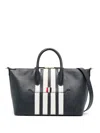Thom Browne 4-bar Stripe Tote Bag In Blue