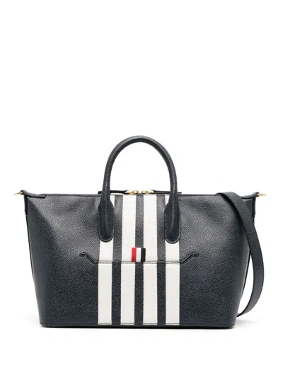 Thom Browne 4-bar Stripe Tote Bag In Blue