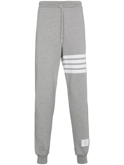 Thom Browne 4 Bar Stripe Track Pants In Gray