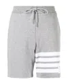 Thom Browne 4-bar Stripe Track Shorts In Gray