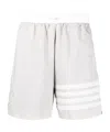 Thom Browne 4-bar Stripe Track Shorts In White