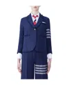 Thom Browne 4 Bar-stripe Tweed Jacket In Blue