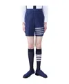Thom Browne 4 Bar-stripe Tweed Shorts In Blue