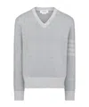 Thom Browne 4-bar Stripe V-neck Sweater