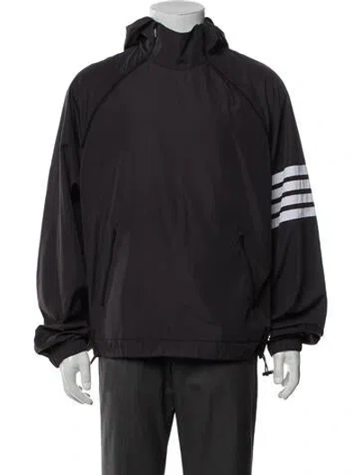 Pre-owned Thom Browne 4 Bar Stripe Windbreaker In Black