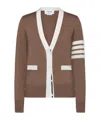 Thom Browne V-neck Cardigan In Brown