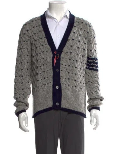 Pre-owned Thom Browne 4 Bar Stripe Wool Cardigan W/ Tags In Multi