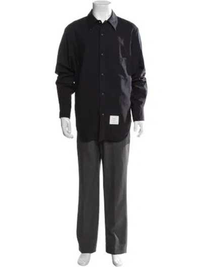 Pre-owned Thom Browne 4 Bar Stripe Wool Jacket In Blue