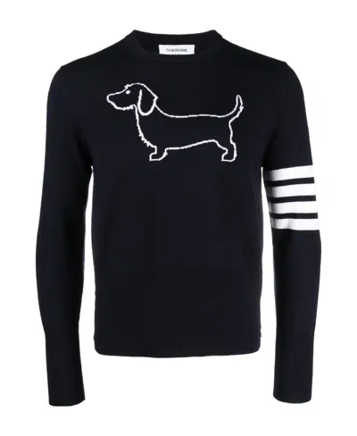 THOM BROWNE THOM BROWNE 4-BAR STRIPE CREWNECK JUMPER
