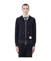 Thom Browne Zip Sweatshirt In Black