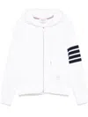 Thom Browne Slim-fit Striped Loopback Cotton-jersey Zip-up Hoodie