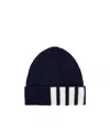 Thom Browne 4-bar Stripe Cashmere Beanie In Black