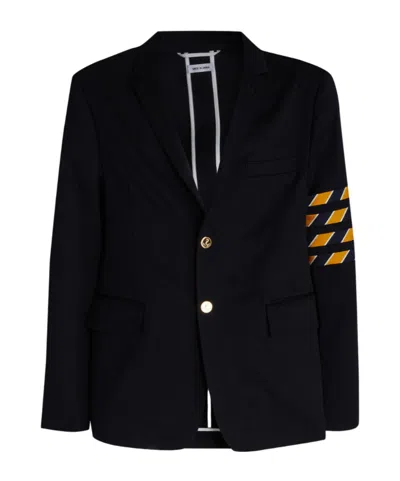 Thom Browne 4-bar Striped Blazer In Black